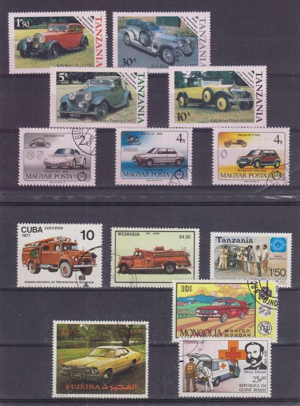 R12 SALE - COLLECTION OF THEMATIC STAMPS - CARS & OTHER VEHICLES