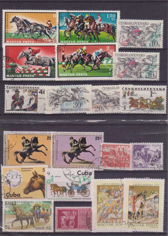 R12 SALE - COLLECTION OF THEMATIC STAMPS - HORSES