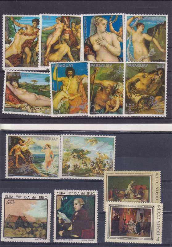 R12 SALE - COLLECTION OF THEMATIC STAMPS - ART - PAINTINGS