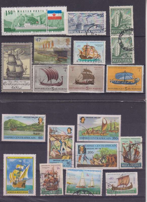 R12 SALE - COLLECTION OF THEMATIC STAMPS - SHIPS