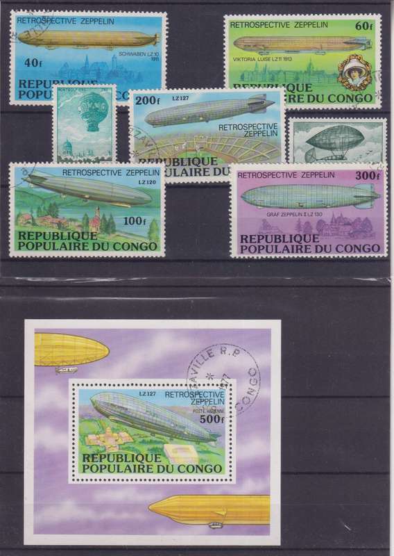 R12 SALE - COLLECTION OF THEMATIC STAMPS - AIRSHIPS/HOT AIR BALLOONS