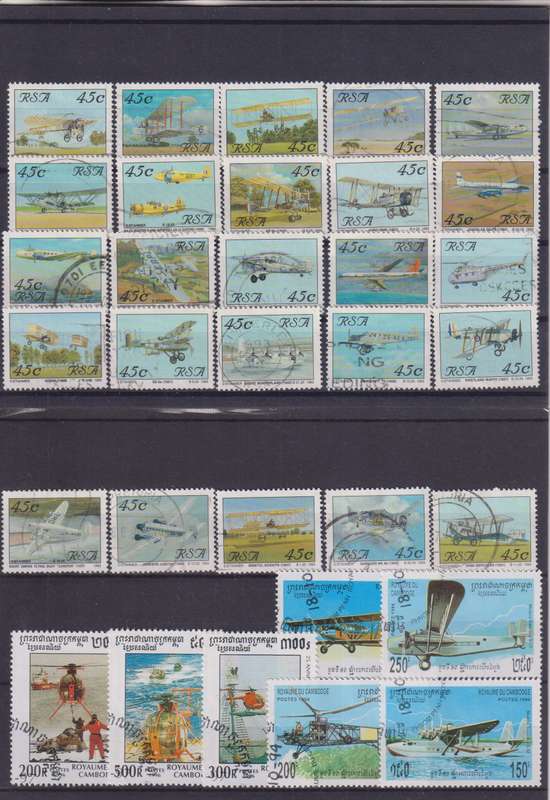 R12 SALE - COLLECTION OF THEMATIC STAMPS - AIRPLANES