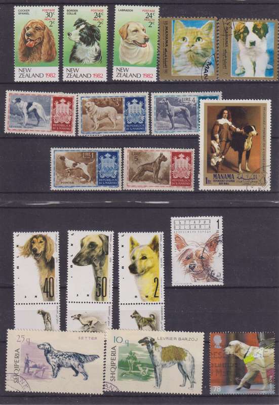 R12 SALE - COLLECTION OF THEMATIC STAMPS - DOGS