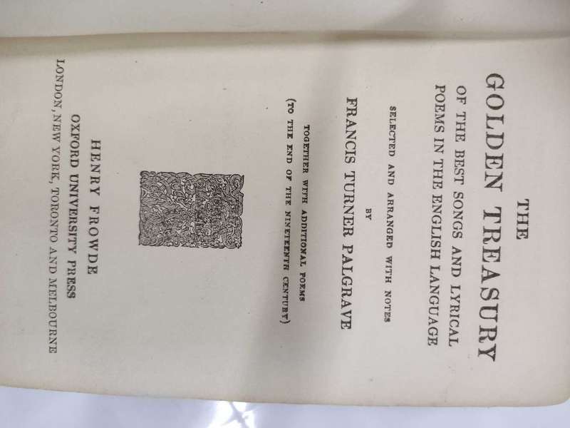 Palgrave's Golden Treasury with Additional Poems