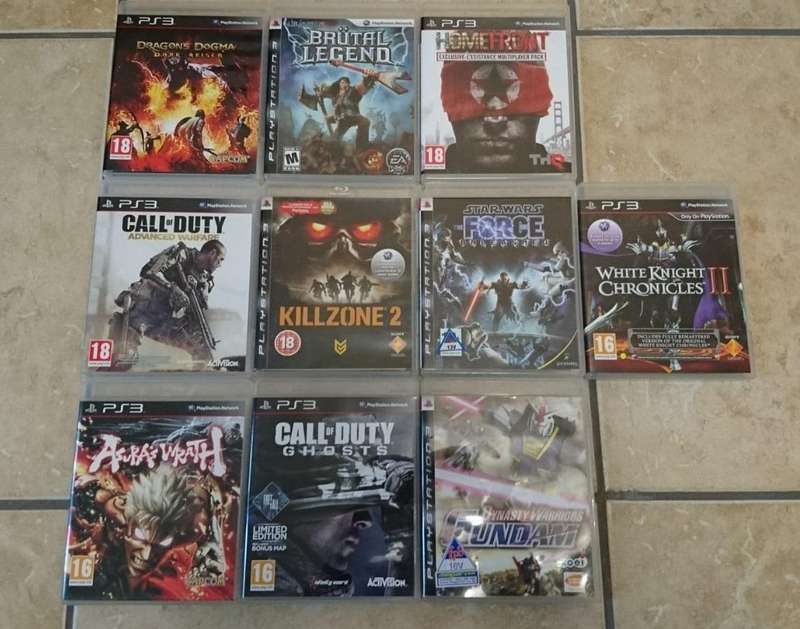 Sony PlayStation 3 Slim 120GB Console + 2 New Controllers + 4 Games or Choose 3 (PS3)