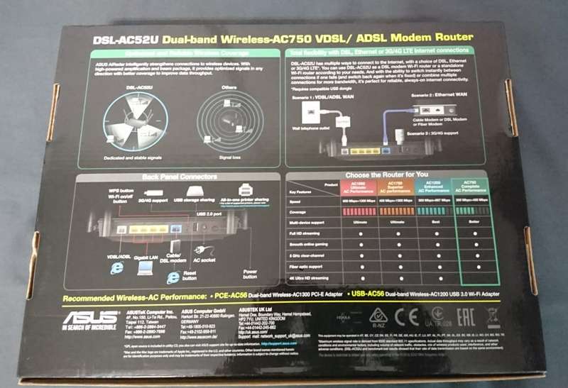 Asus DSL-AC52U Dual Band Wireless AC750 Router