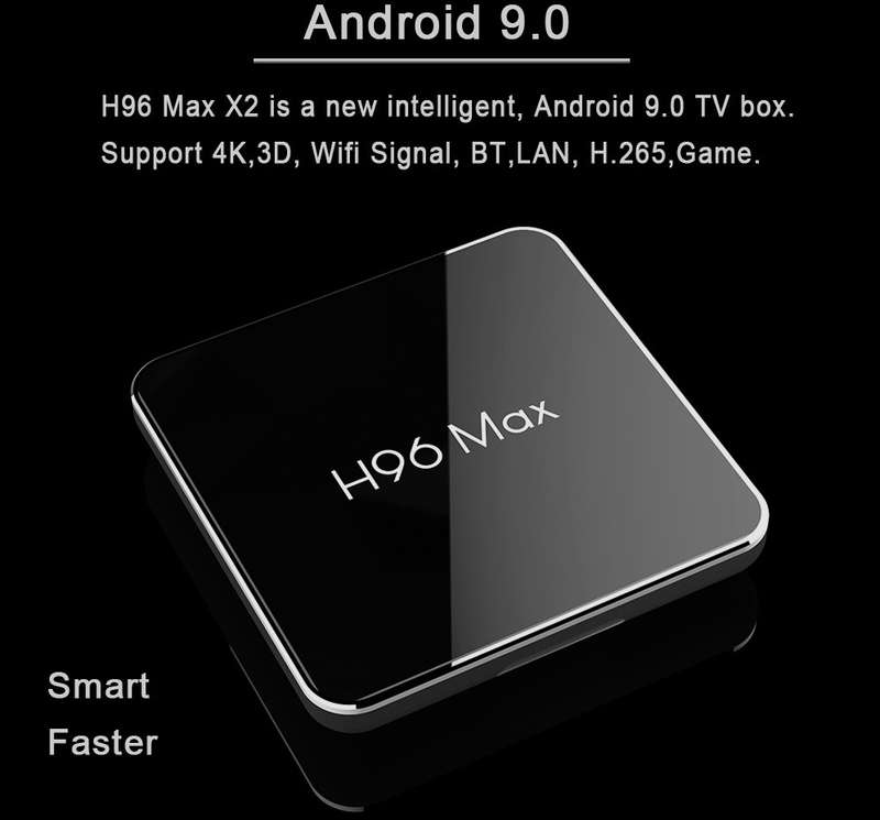 H96 Max X2 Android Media Player Quad Core 4GB RAM 32GB Storage + Rii i8+ Wireless Mini Keyboard