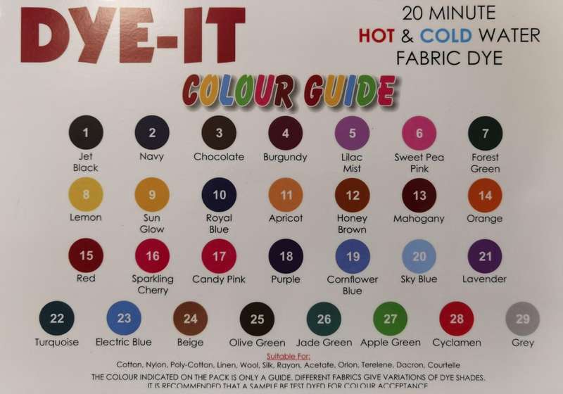 Dye-It Hot & Cold Water Fabric Dyes 500gm Tub