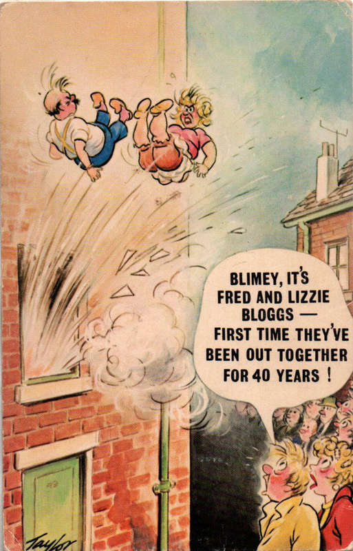 Postcard-Bamforth- Printed in England- COMIC Series No. 718