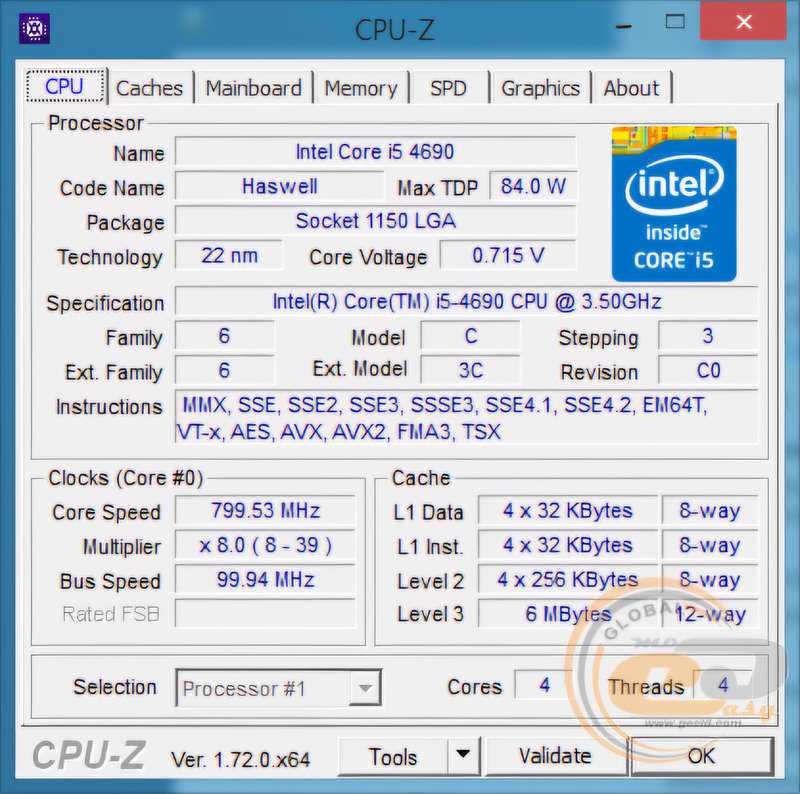 Intel® Core i5-4690 Processor Quad Core CPU