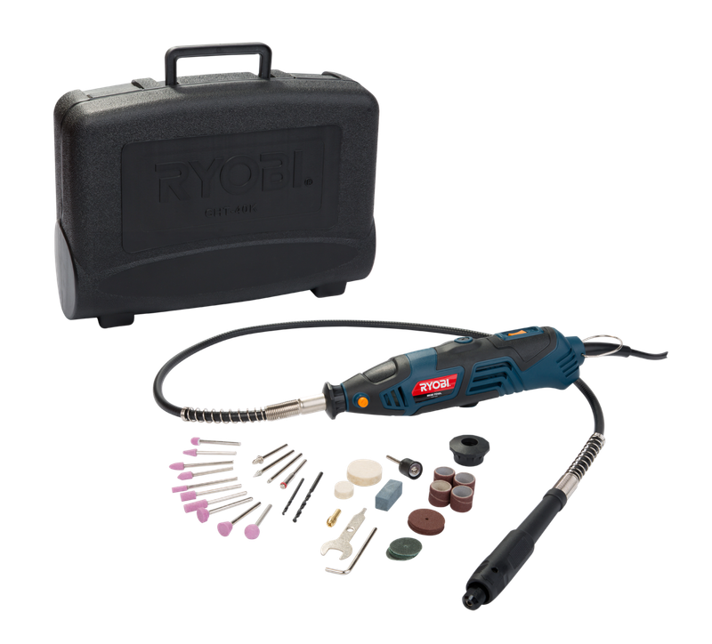 Ryobi Mini Tool KIT 130W With 40 PCE Accessory and Flexible Shaft CHT-40K