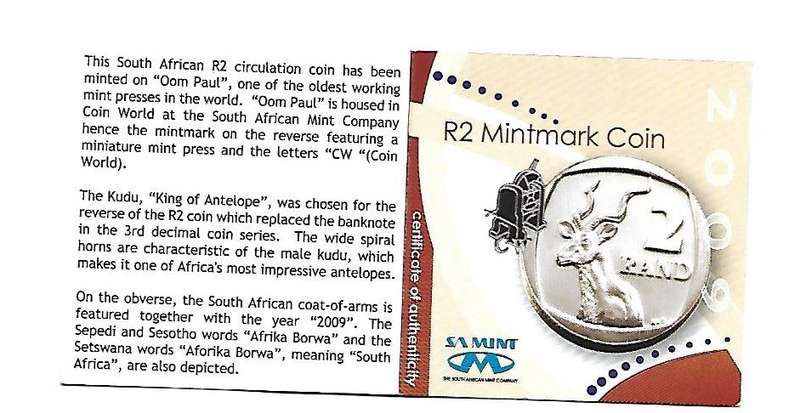 R1 AUCTION - 2009 COIN WORLD R2 COIN - PROOF LIKE