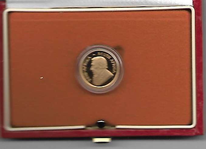R1 AUCTION - 1993 PROOF 1/10TH OZ FINE GOLD KRUGER RAND COIN INCAPSULE IN ORIGINAL RED SAM BOX