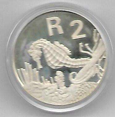 R1 AUCTION - 1997 R2 KNYSNA SEAHORSE PROOF CROWN SIZE SILVER