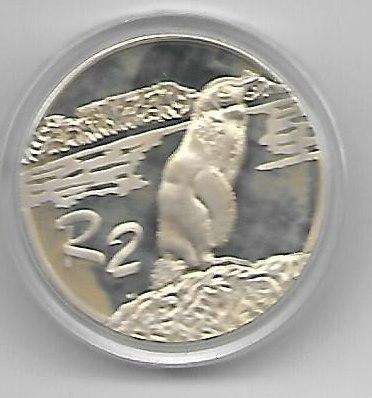 R1 AUCTION - 1998 R2 JACKASS PENGUIN PROOF CROWN SIZE SILVER