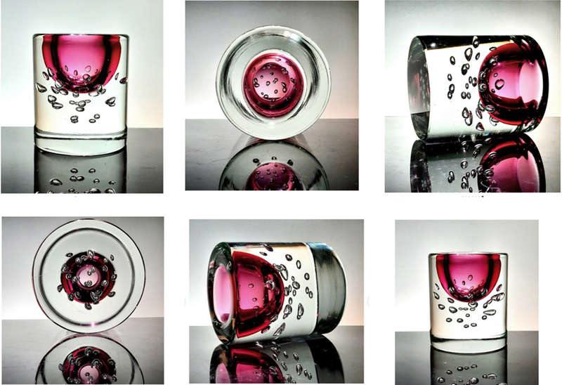 MAGNIFICENT CZECH ART GLASS VASE, DESIGNED FOR SKRDLOVICE GLASSWORKS (1974) BY PROF JAROSLAV SVOBODA