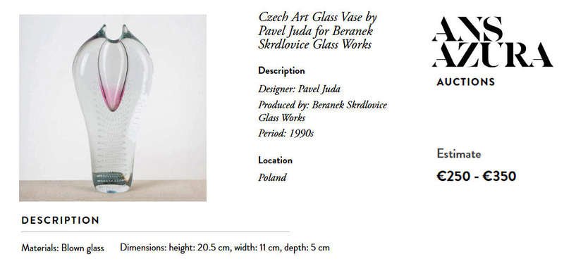 Dazzlingly Beautiful Modern Pink Czech Art Glass Vase by Pavel Juda, 1985