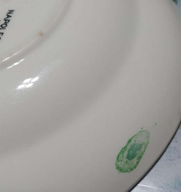 2 Saucers - Wedgwood "Napoleon Ivy" & Morley Ware "Indian Tree"