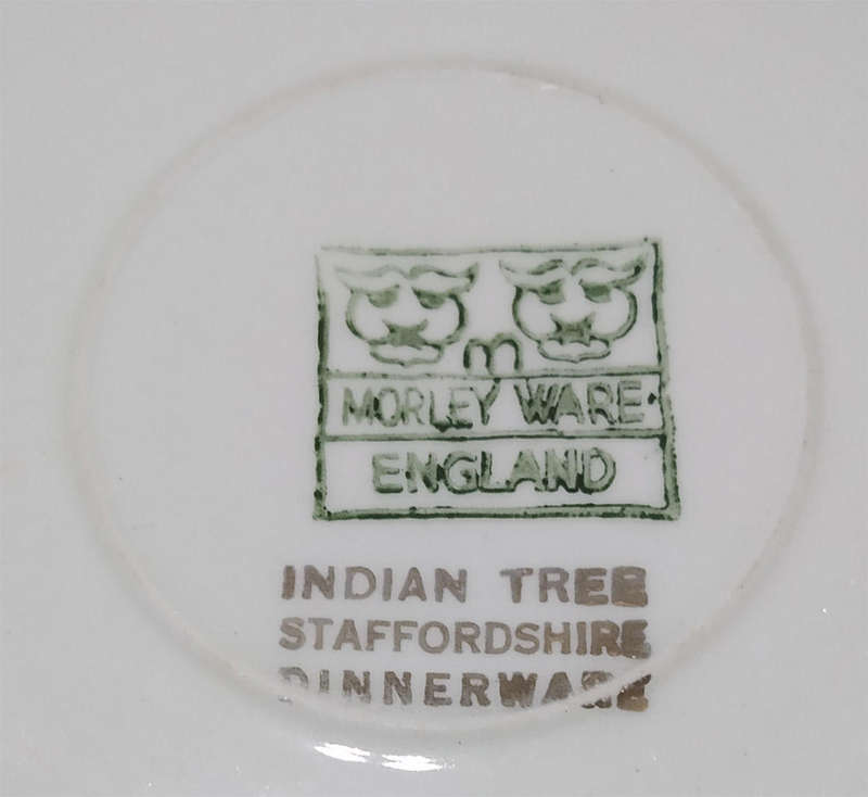 2 Saucers - Wedgwood "Napoleon Ivy" & Morley Ware "Indian Tree"