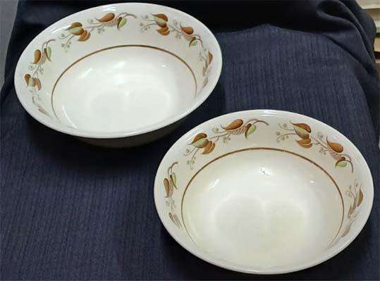 Pair of Large Vintage Grindley Pudding / Dessert Bowls