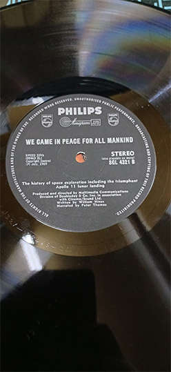 Vinyl LP Record - We Came In Peace For All Mankind