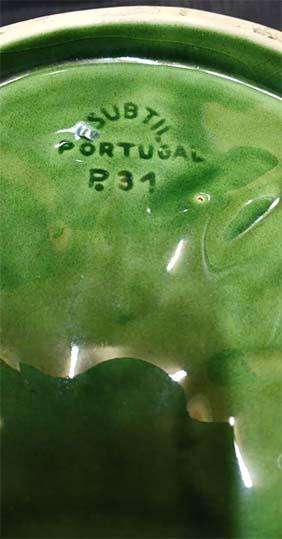 Rare Vintage Large Portuguese SUBTIL Ceramic Salad Bowl