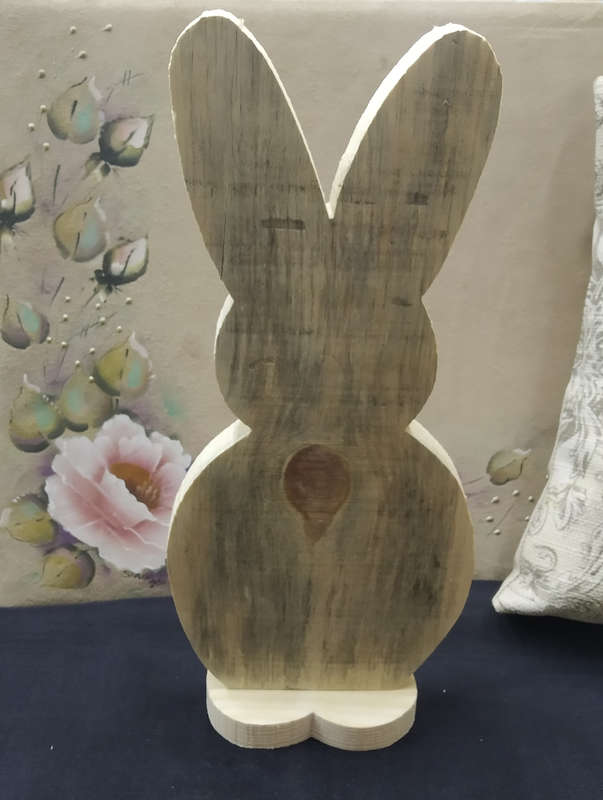 Standing Raw Pallet Wood Bunny