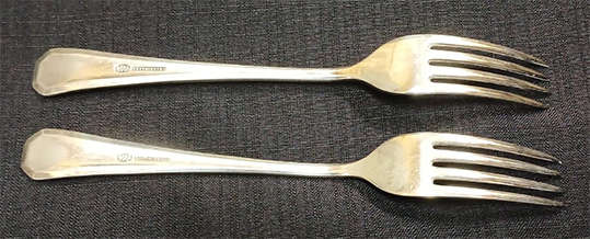 2 Silver Plated Forks from His Majesty's Cellar Restaurant