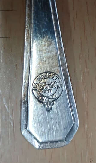 2 Silver Plated Forks from His Majesty's Cellar Restaurant