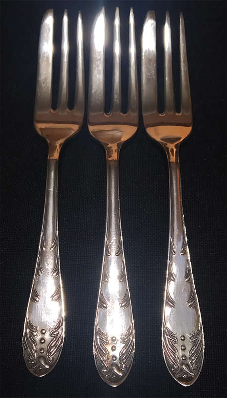 3 Silver Plated Cake Forks