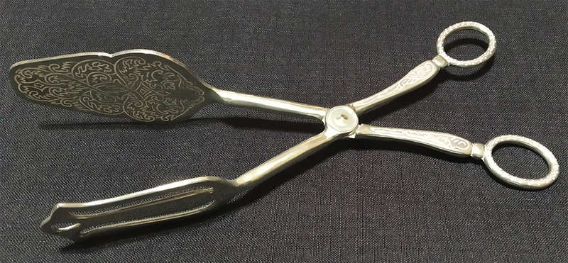 Silver Plated Salad Server Tongs