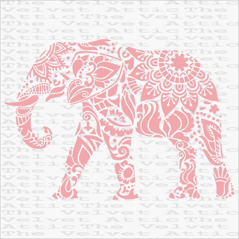 Stencil - Elephant - 45x45cm