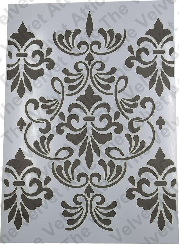 Stencil - French Damask Pattern - A2