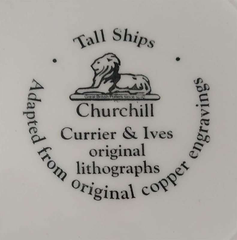 U.S. Ship of the Line Ohio Ornamental Plate - Currier & Ives
