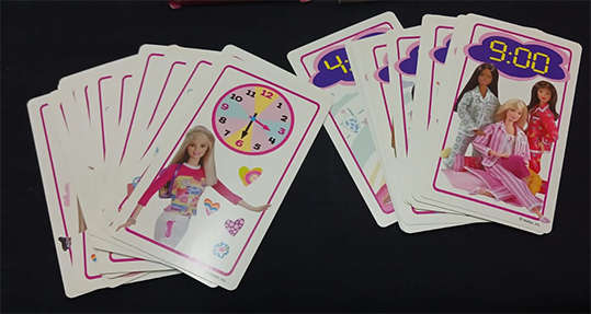 Barbie Telling Time Learning Game Cards