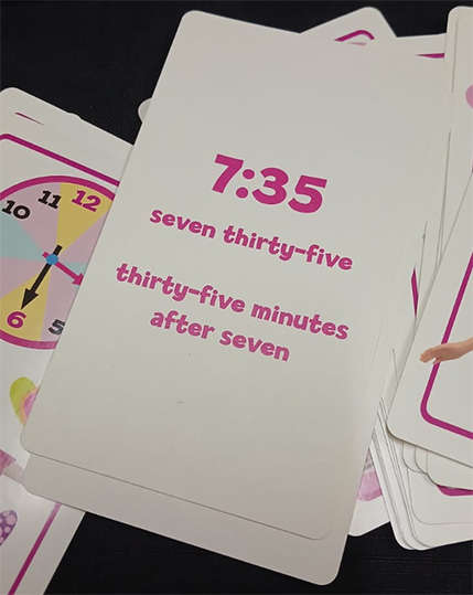 Barbie Telling Time Learning Game Cards