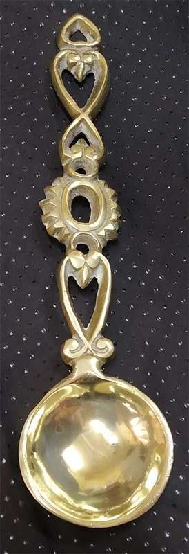 Heavy Solid Brass Ornamental Spoon