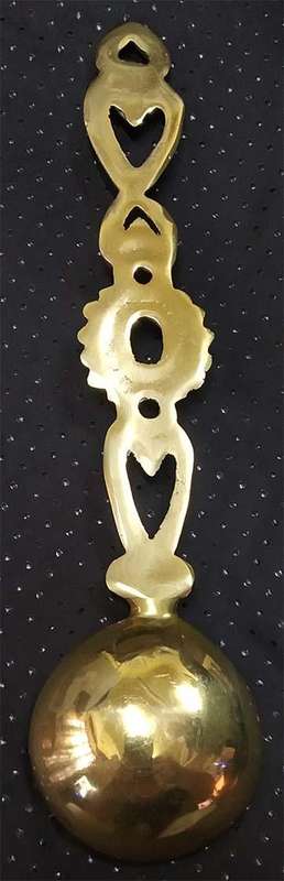 Heavy Solid Brass Ornamental Spoon
