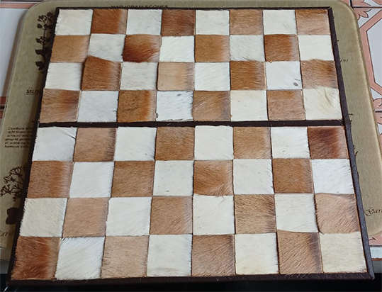 Folding Buck Skin Chess Board