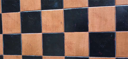Vintage Handmade & Tooled Solid Leather Chess Board