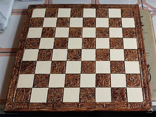 Vintage Ornate Chess Board