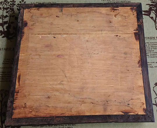 Vintage Handmade Wooden Chess Board with Carved Sides