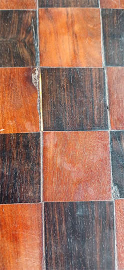 Vintage Handmade Wooden Chess Board with Carved Sides