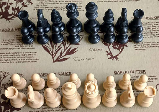 Vintage Staunton Competition Chess Pieces - No Board