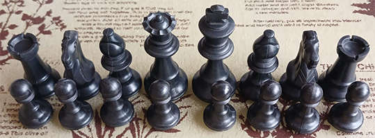 Vintage Staunton Competition Chess Pieces - No Board
