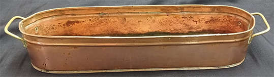 Old Copper Plant Holder with Brass Handles