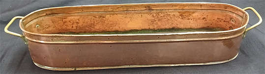 Old Copper Plant Holder with Brass Handles