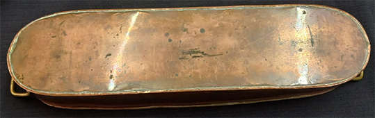 Old Copper Plant Holder with Brass Handles