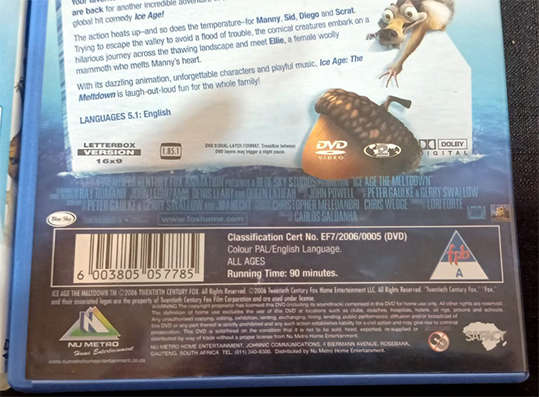Set of 2 DVD's - Ice Age & Ice Age 2