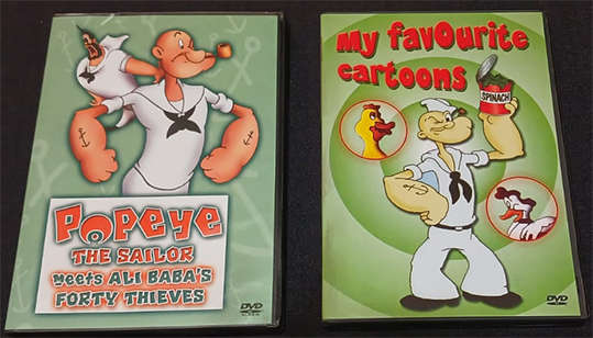 Set of 2 DVD's - Popeye the Sailor, Baby Huey, Herman.
